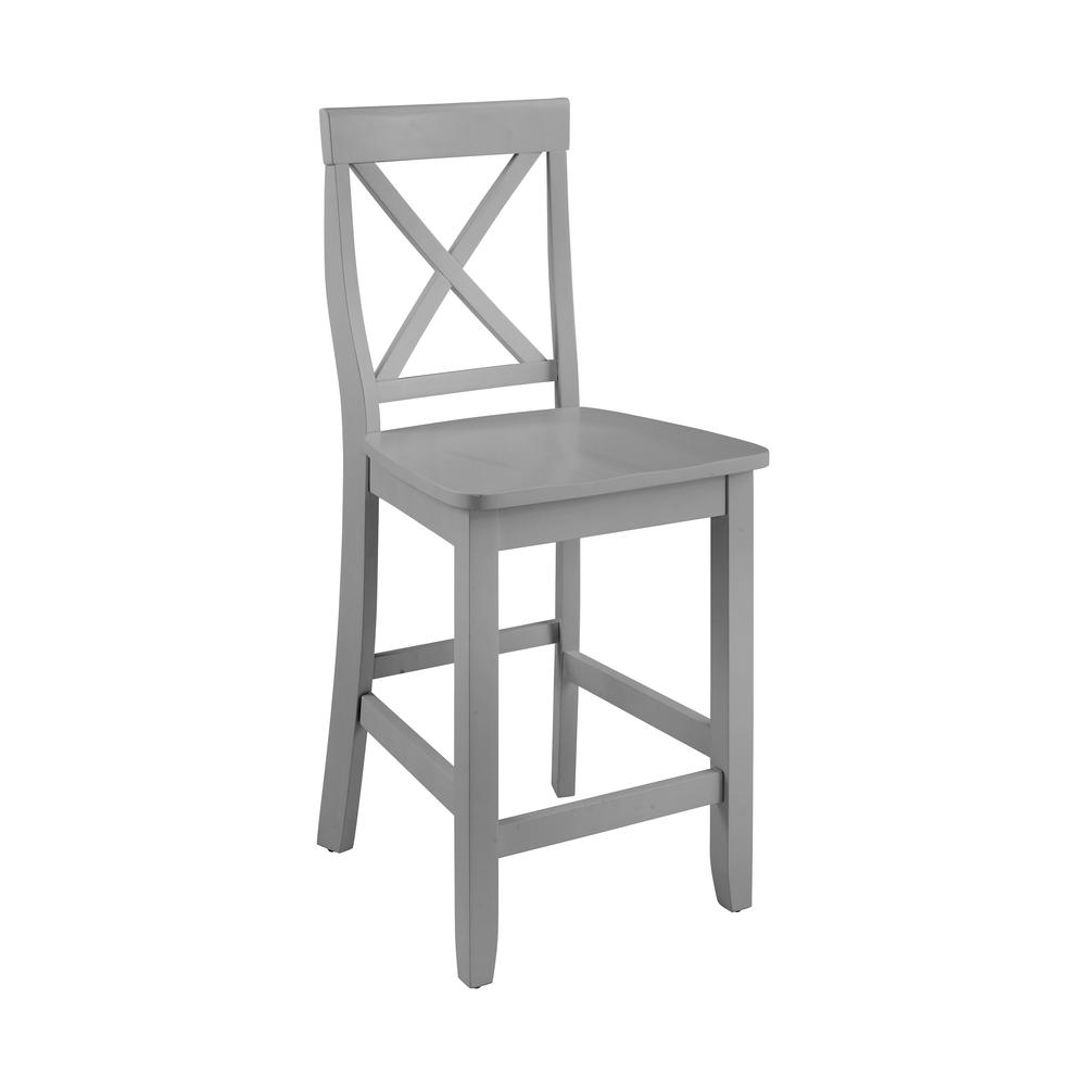 X-Back 2Pc Counter Stool Set Gray - 2 Stools