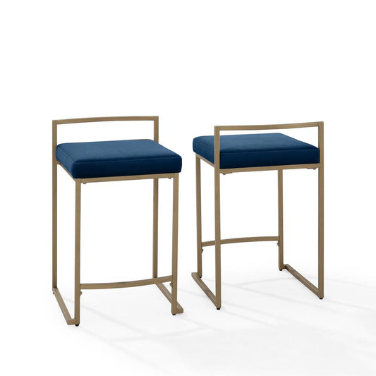 Harlowe 2-Piece Counter Height Bar Stool Set- 2 Stools