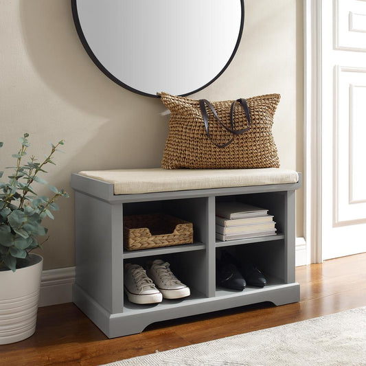 Anderson Storage Bench Gray/Tan