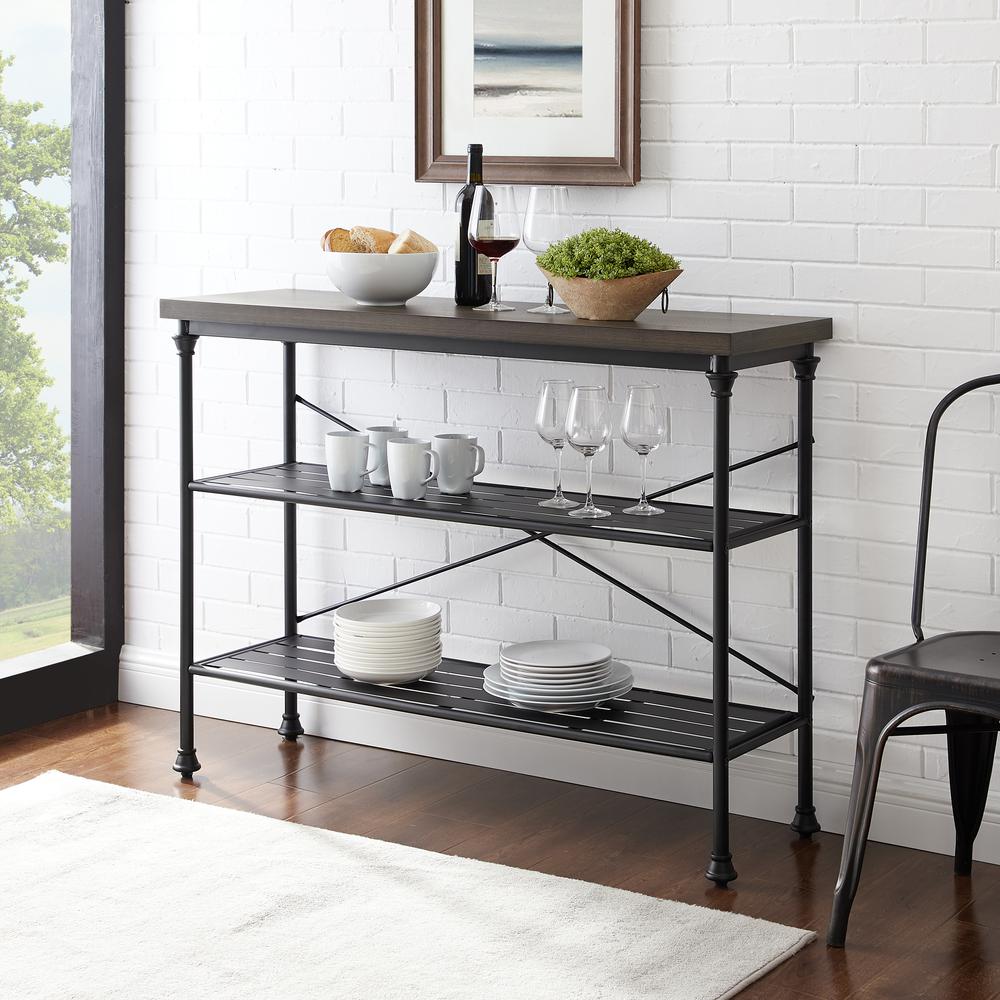 Madeleine Console Brown/Matte Black