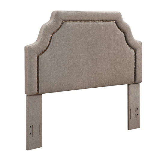 Loren Upholstered Full/Queen Headboard Oatmeal Linen