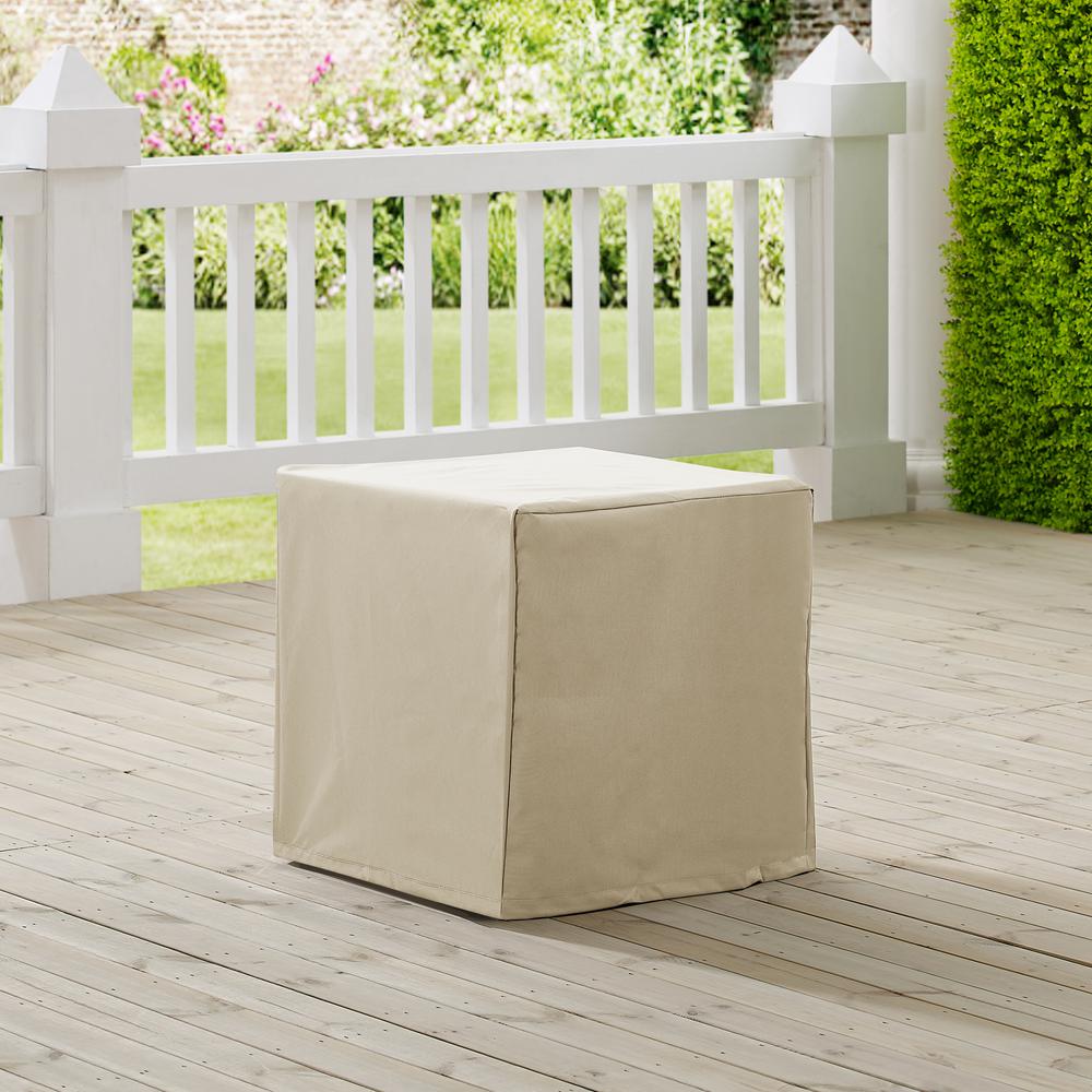 Outdoor End Table Furniture Cover Tan