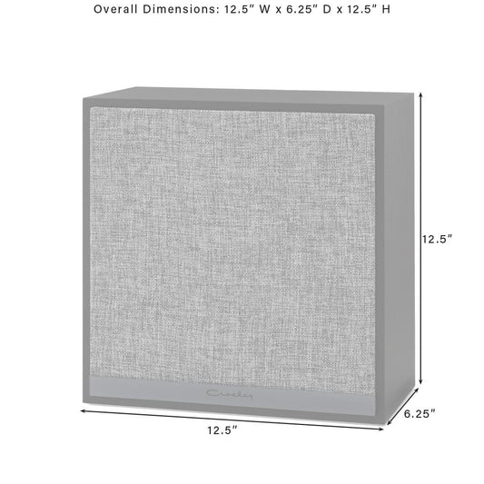 Liam 6 Cube Record Storage Bookcase With Speaker White/Black - Bookcase & Speaker