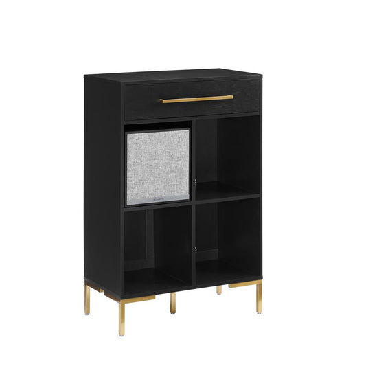 Juno Record Storage Cube Bookcase With Speaker Black - Bookcase & Speaker