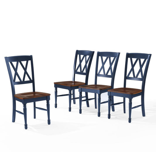 Shelby 4-Piece Dining Chair Set Navy - 4 Chairs