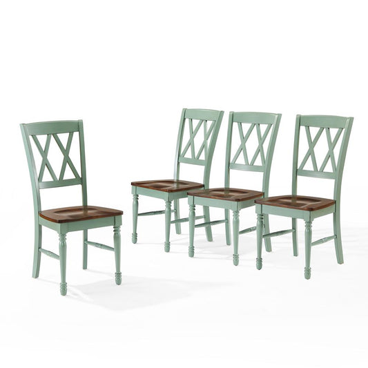 Shelby 4-Piece Dining Chair Set Distressed Teal - 4 Chairs