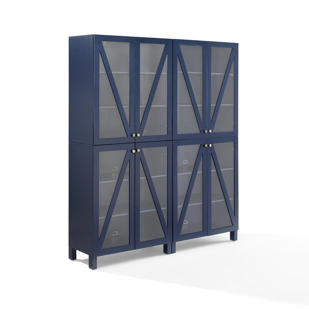 Cassai 2Pc Storage Pantry Set Navy - 2 Tall Pantries