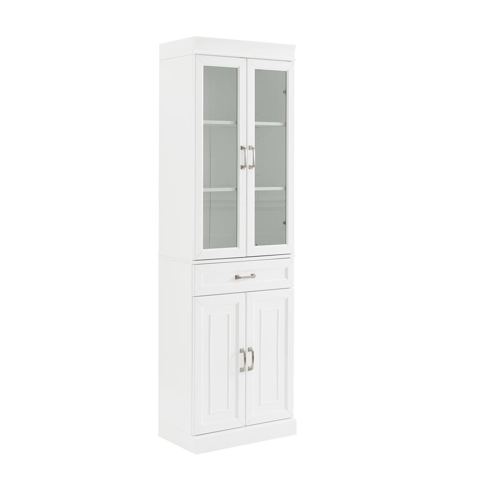 Stanton Glass Door Pantry White