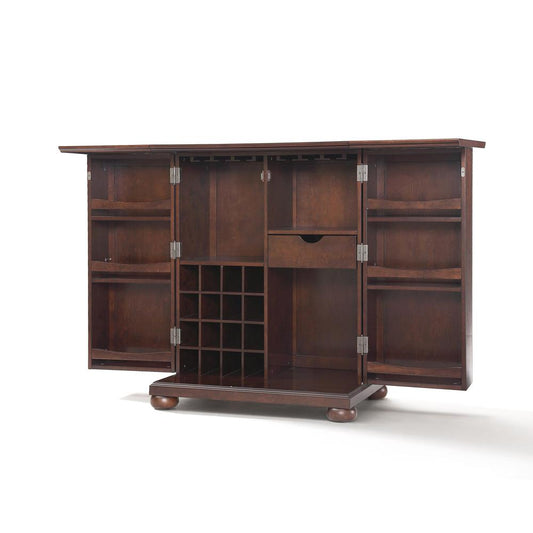 Alexandria Expandable Bar Cabinet Mahogany