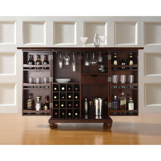 Cambridge Expandable Bar Cabinet Mahogany