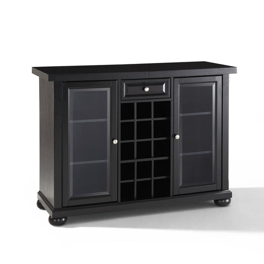 Alexandria Sliding Top Bar Cabinet Black