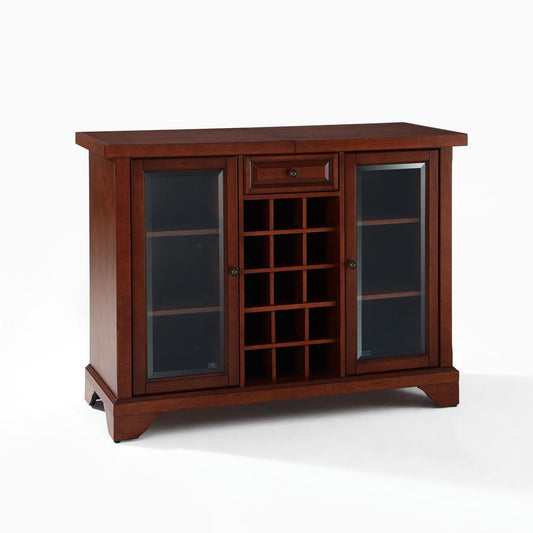 Lafayette Sliding Top Bar Cabinet Mahogany