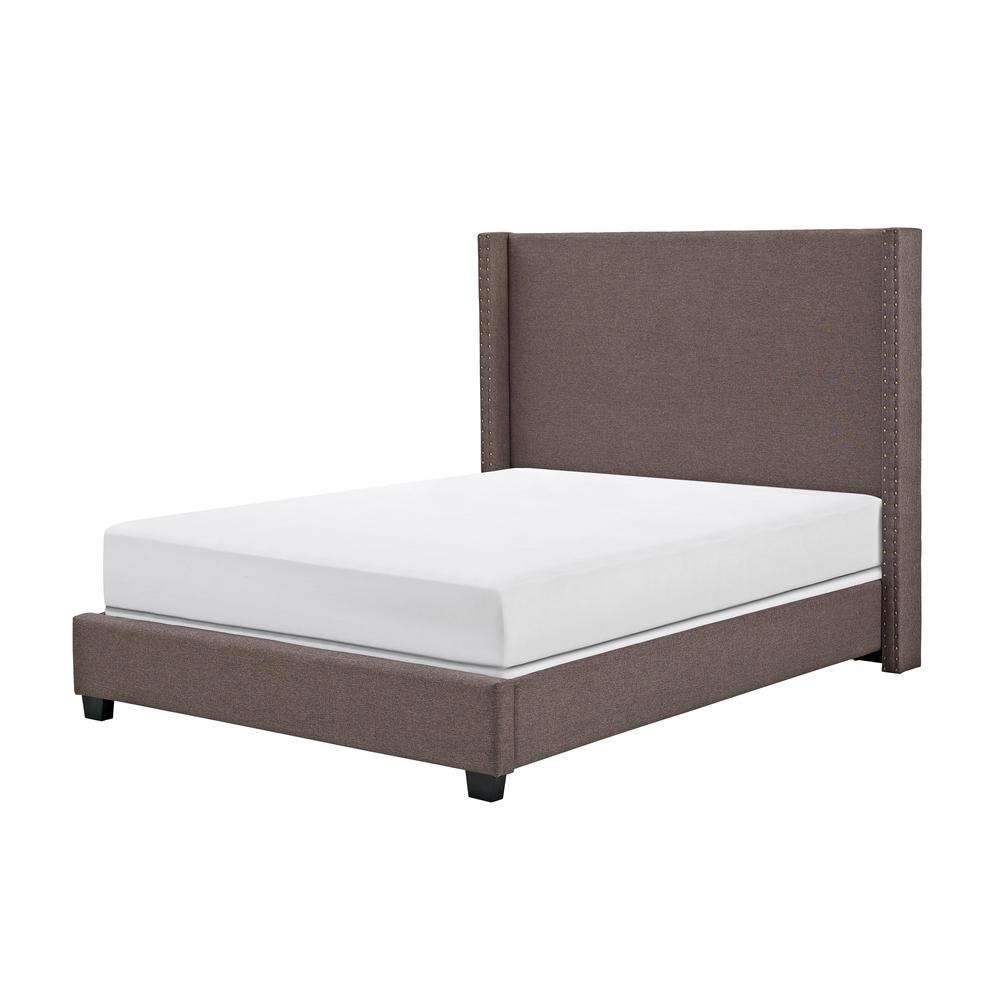 Casey Upholstered Queen Bed Bourbon - Headboard, Footboard, Rails