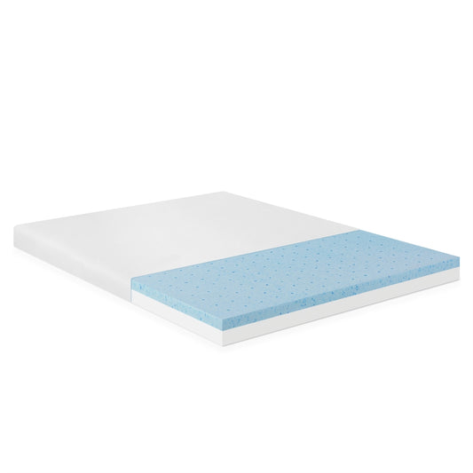 Angeland 4-Inch Gel Infused Memory Foam Mattress Topper, Queen,