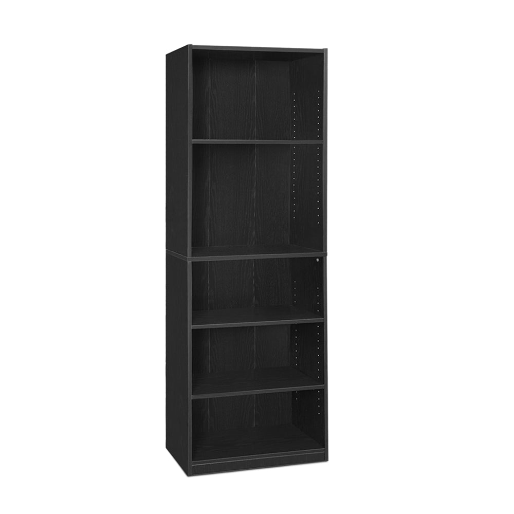 JAYA Simply Home 5-Shelf Bookcase, Black