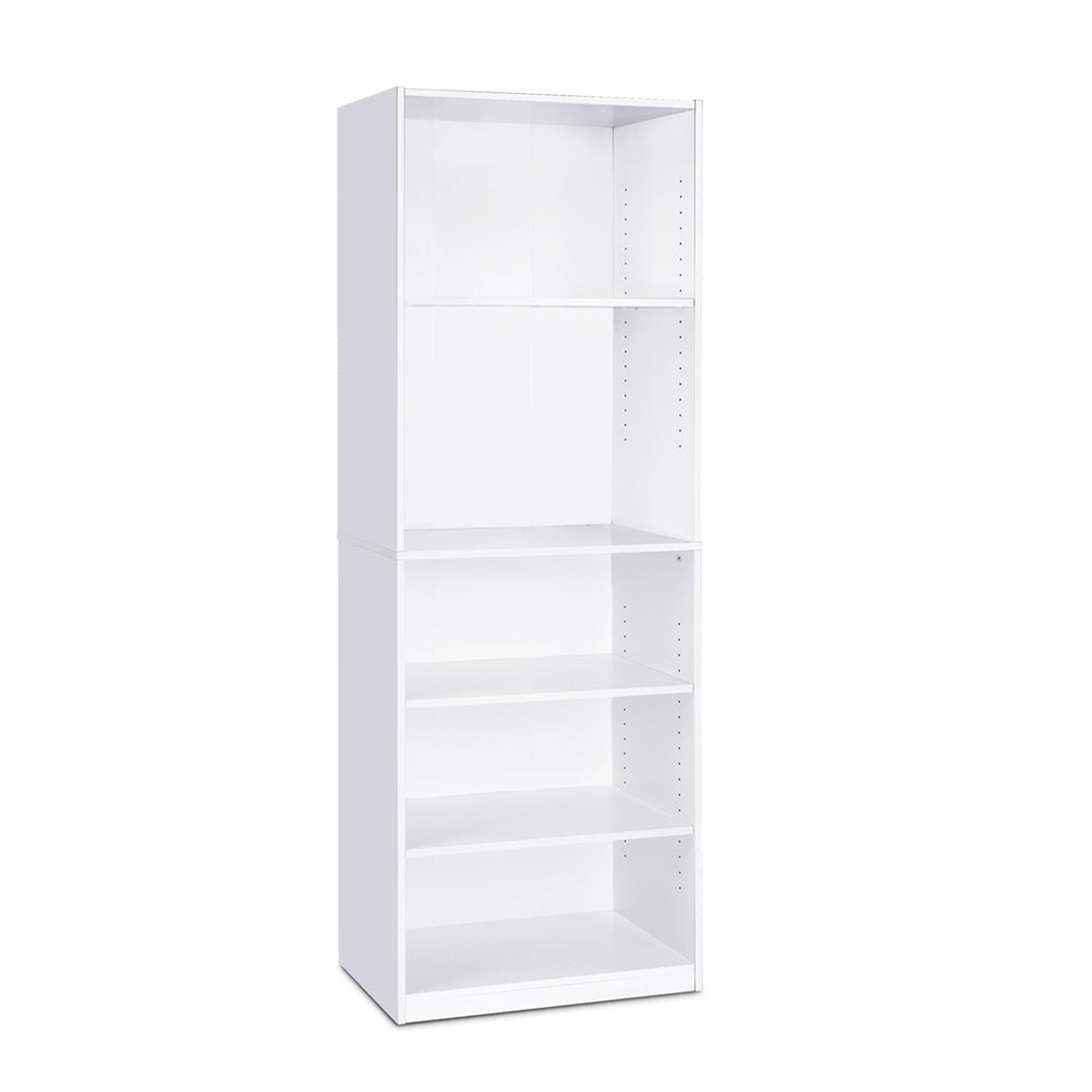 JAYA Simple Home 5-Shelf Bookcase - White