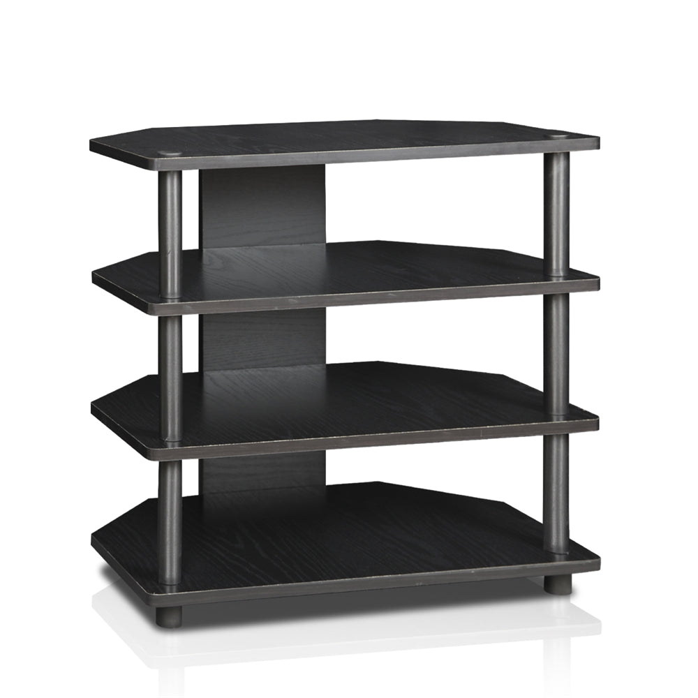 Turn-N-Tube Easy Assembly 4-Tier Petite TV Stand, Blackwood