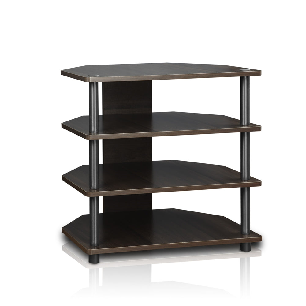 Turn-N-Tube Easy Assembly 4-Tier Petite TV Stand, Espresso