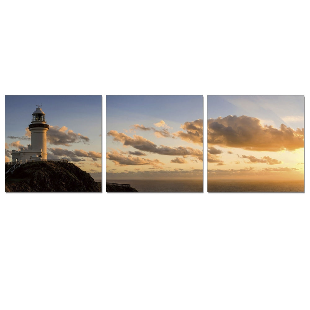 SENIC Light House 3-Panel Canvas on Wood Frame, 60 x 20-in