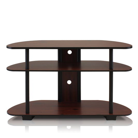 Turn-N-Tube 3-Tier 42 TV Entertainment Center, Dark Cherry/Black