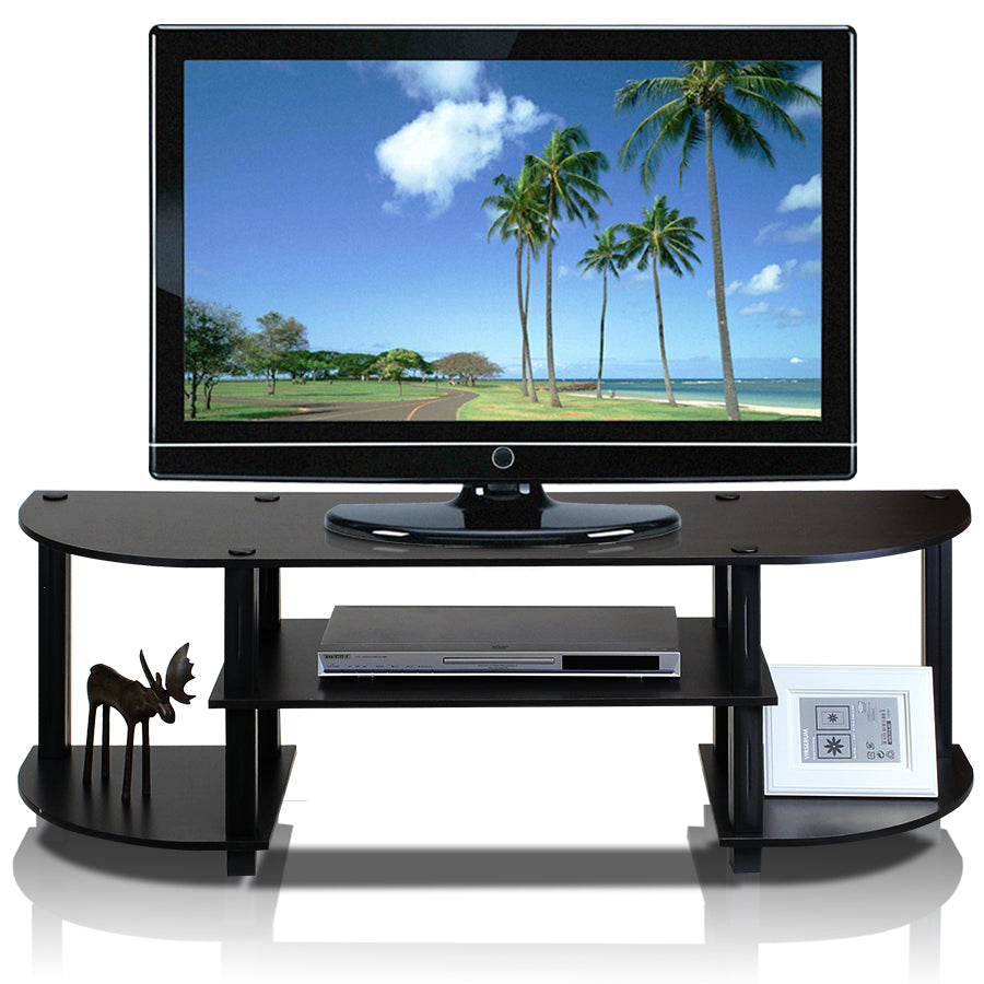 Turn-S-Tube Wide TV Entertainment Center, Espresso/Black