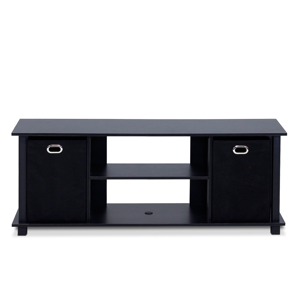 Econ Entertainment Center w/Storage Bins, Black