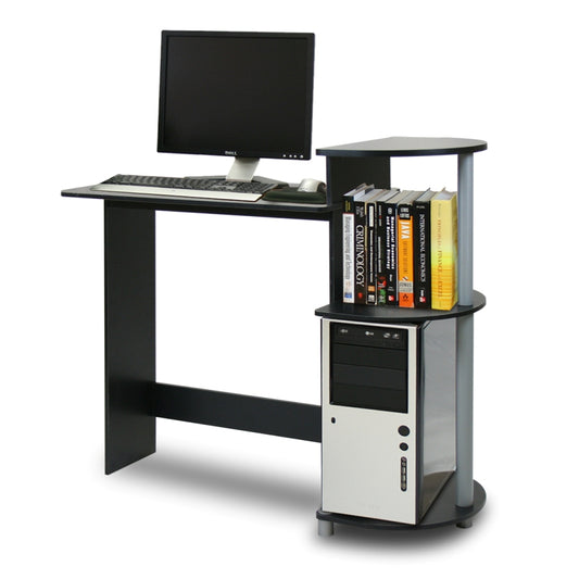 Compact Computer Desk, Black/Grey