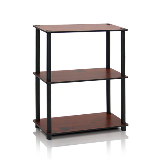 Turn-N-Tube 3-Tier Compact Multipurpose Shelf Display Rack, Dark Cherry