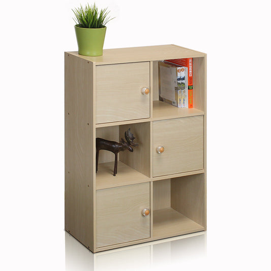 Pasir 3 Tier Shelf w/3 Door/Round Handle, Steam Beech