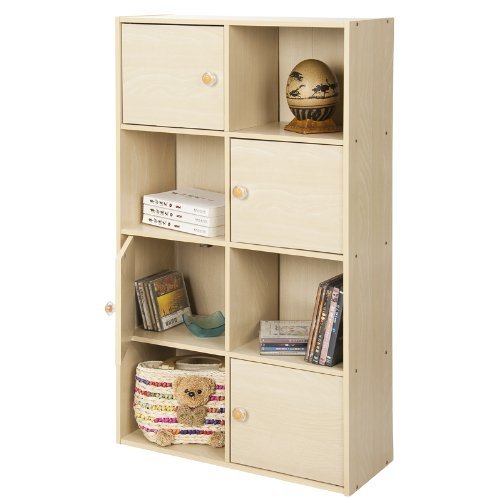 Pasir 4-Tier Shelf w/4 Door/Round Handle, Steam Beech