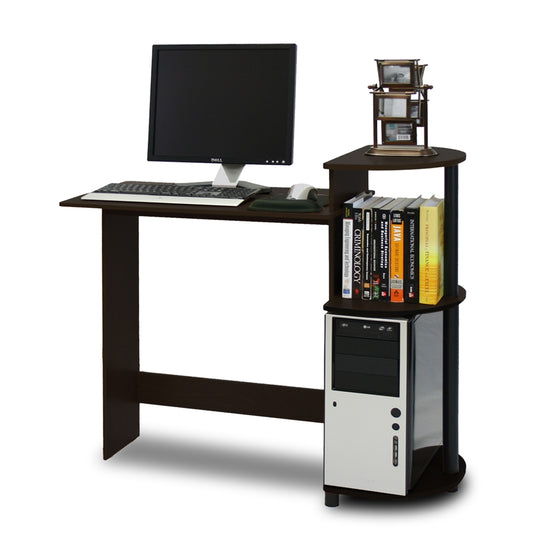 Compact Computer Desk, Espresso/Black