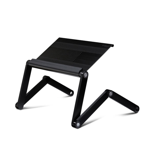 A6-Black Ergonomics Aluminum Vented AdJustable Multi-functional Laptop Desk Portable Bed Tray