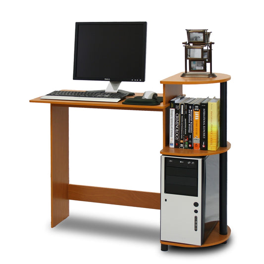 Compact Computer Desk, Light Cherry/Black