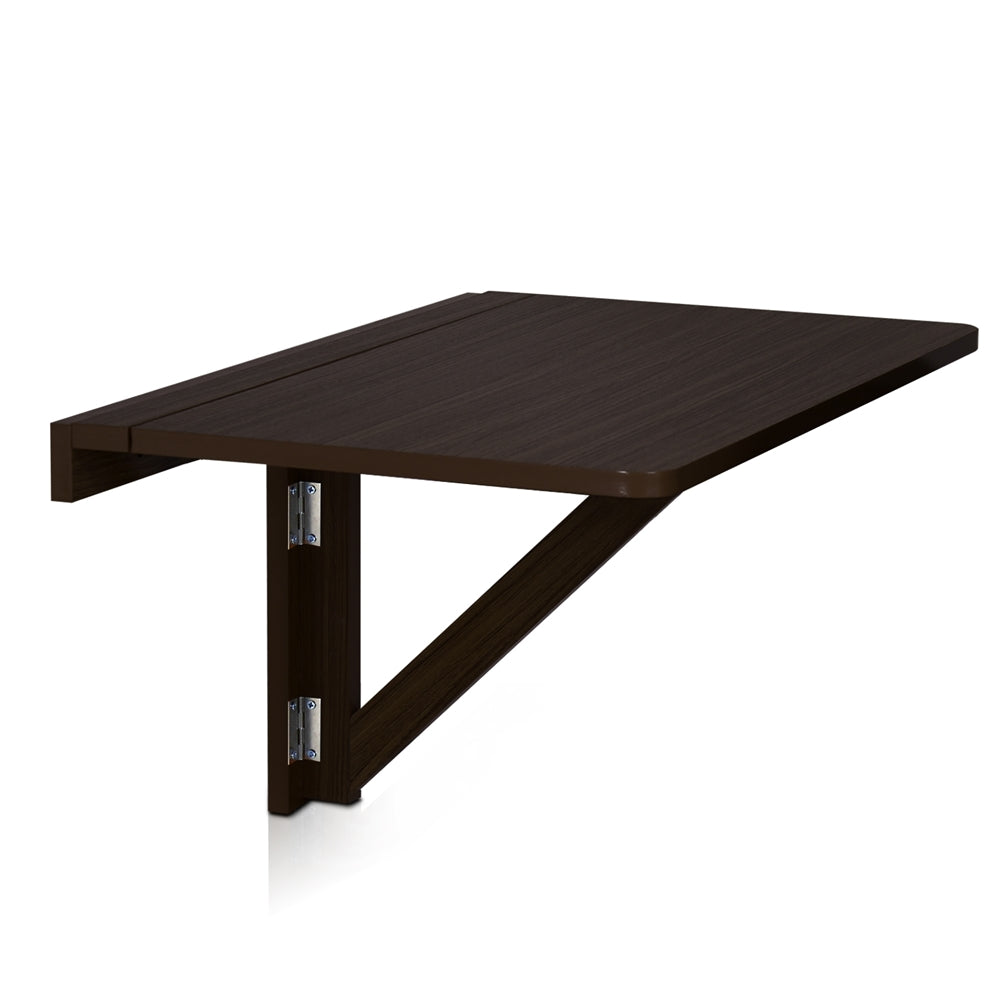 Wall-Mounted Drop-Leaf Folding Table, Espresso