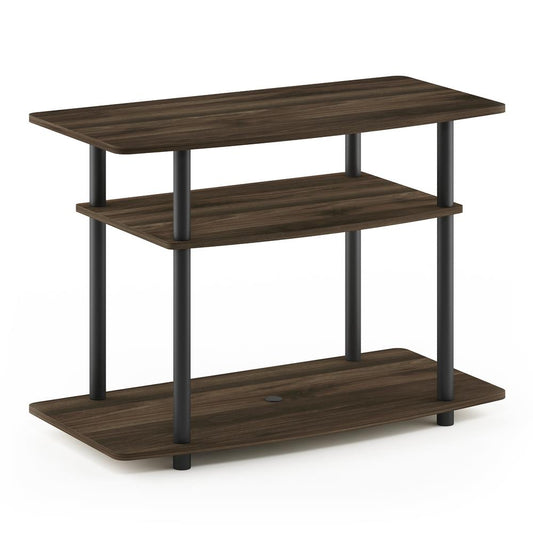 Furinno 13192 Turn-N-Tube No Tools 3-Tier TV Stands, Columbia Walnut/Black