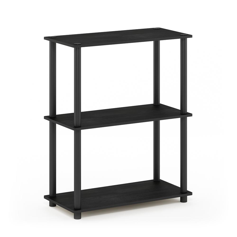 Furinno Turn-N-Tube 3-Tier Compact Multipurpose Shelf Display Rack,Americano/Black