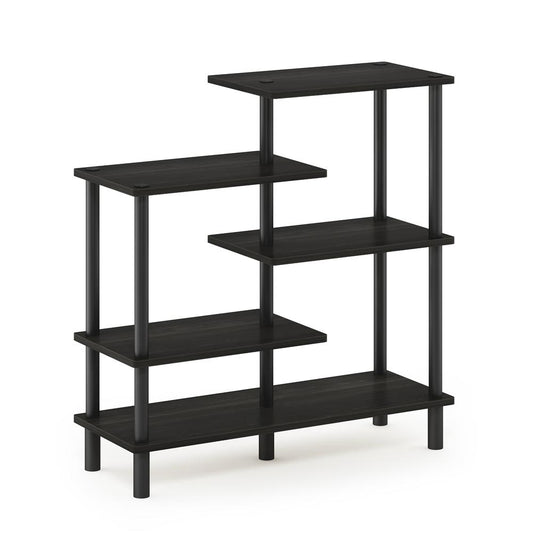 Furinno Turn-N-Tube 5-Tier Accent Display Rack, Espresso/Black