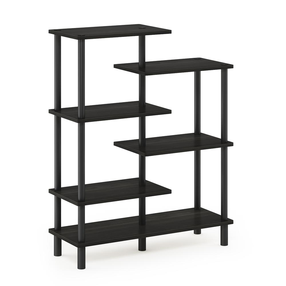 Furinno Turn-N-Tube 6-Tier Accent Display Rack, Espresso/Black