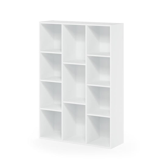 Furinno 11-Cube Reversible Open Shelf Bookcase, White