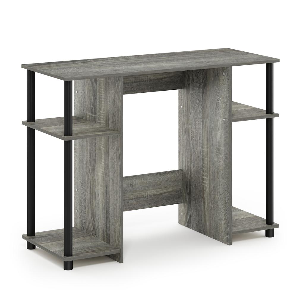 Furinno 15112 JAYA Compact Computer Study Desk, French Oak Grey/Black