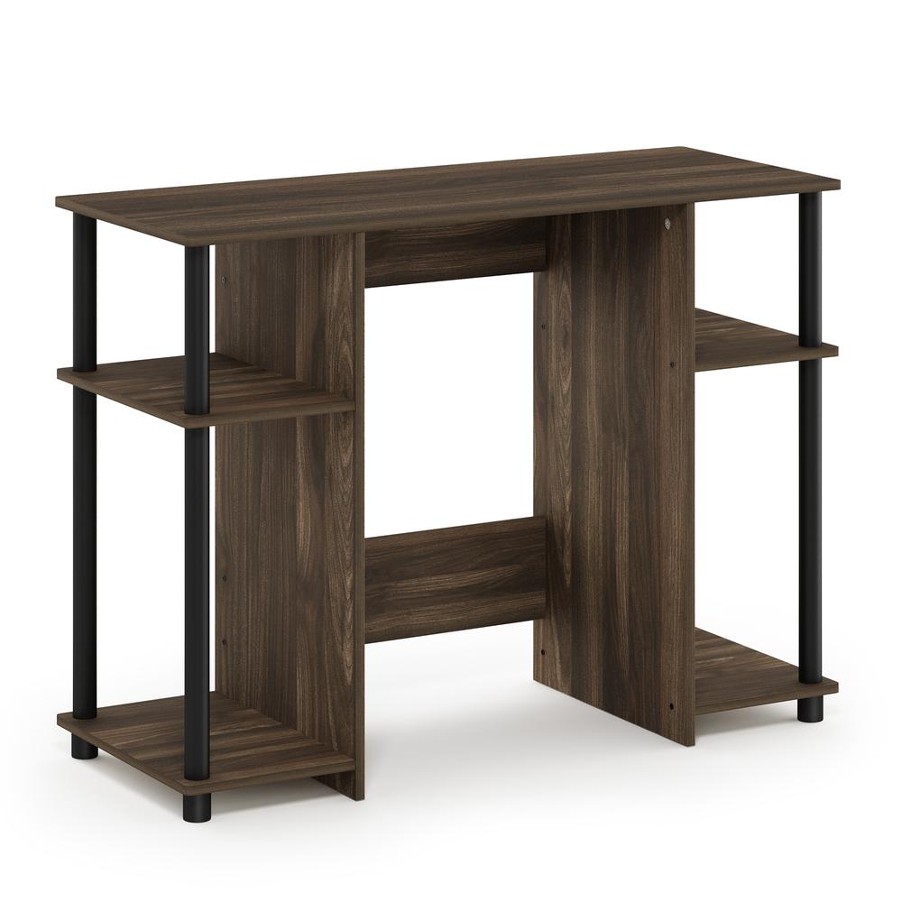 Furinno 15112 JAYA Compact Computer Study Desk, Columbia Walnut/Black