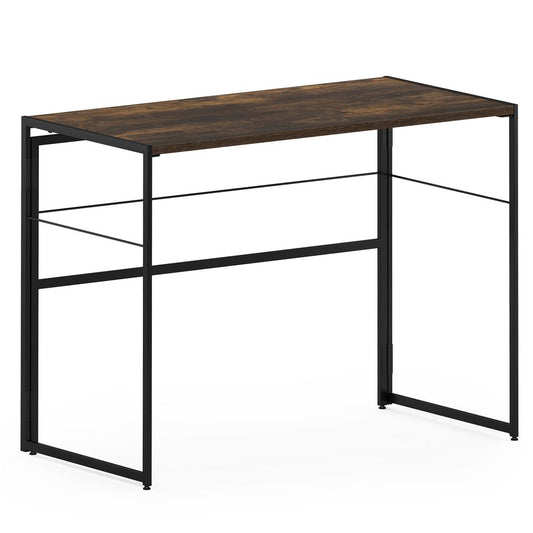 Furinno Riau No Tool Metal Frame Computer Desk, Rustic Oak/Black