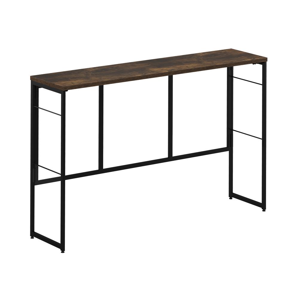 Furinno Riau No Tool Metal Frame Console Table, Rustic Oak/Black