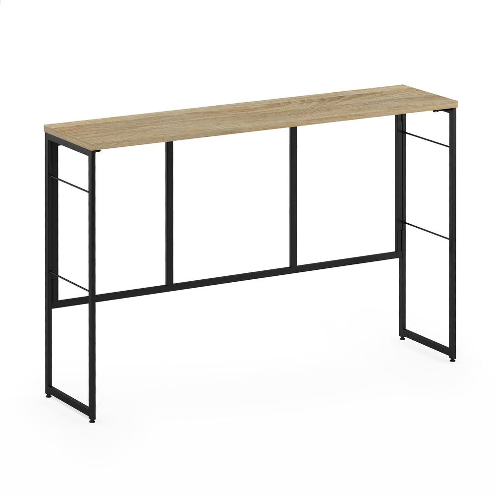 Furinno Riau No Tool Metal Frame Console Table, Sonoma Oak/Black