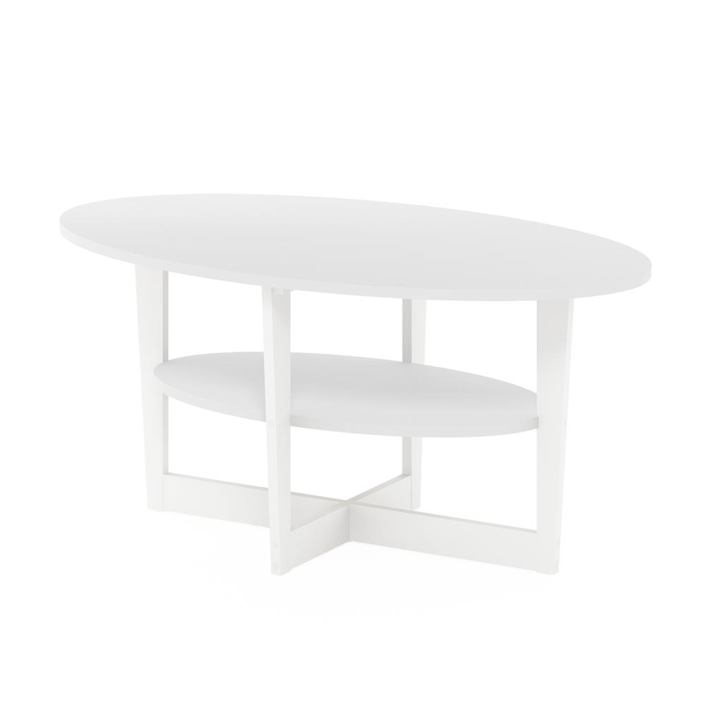 JAYA Oval Coffee Table, White