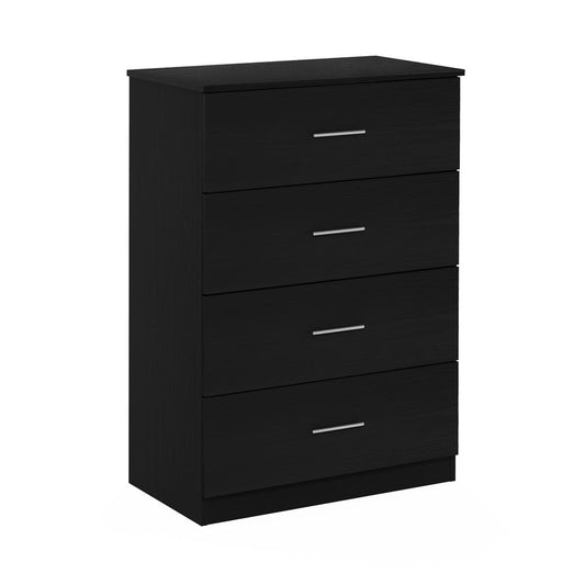 Furinno Tidur Simple Design 4-Drawer Dresser with Handle, Americano