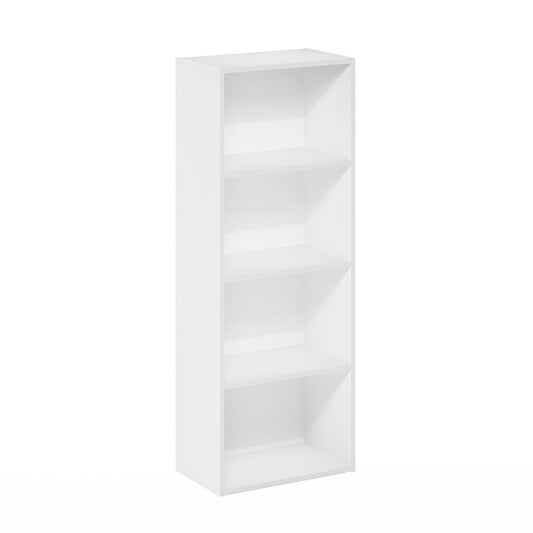 Furinno Luder 4-Tier Open Shelf Bookcase, White