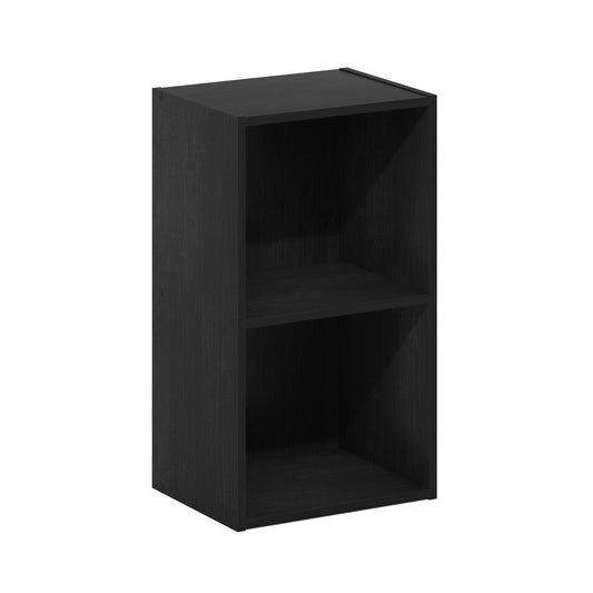 Furinno Pasir 2-Tier Open Shelf Bookcase, Blackwood