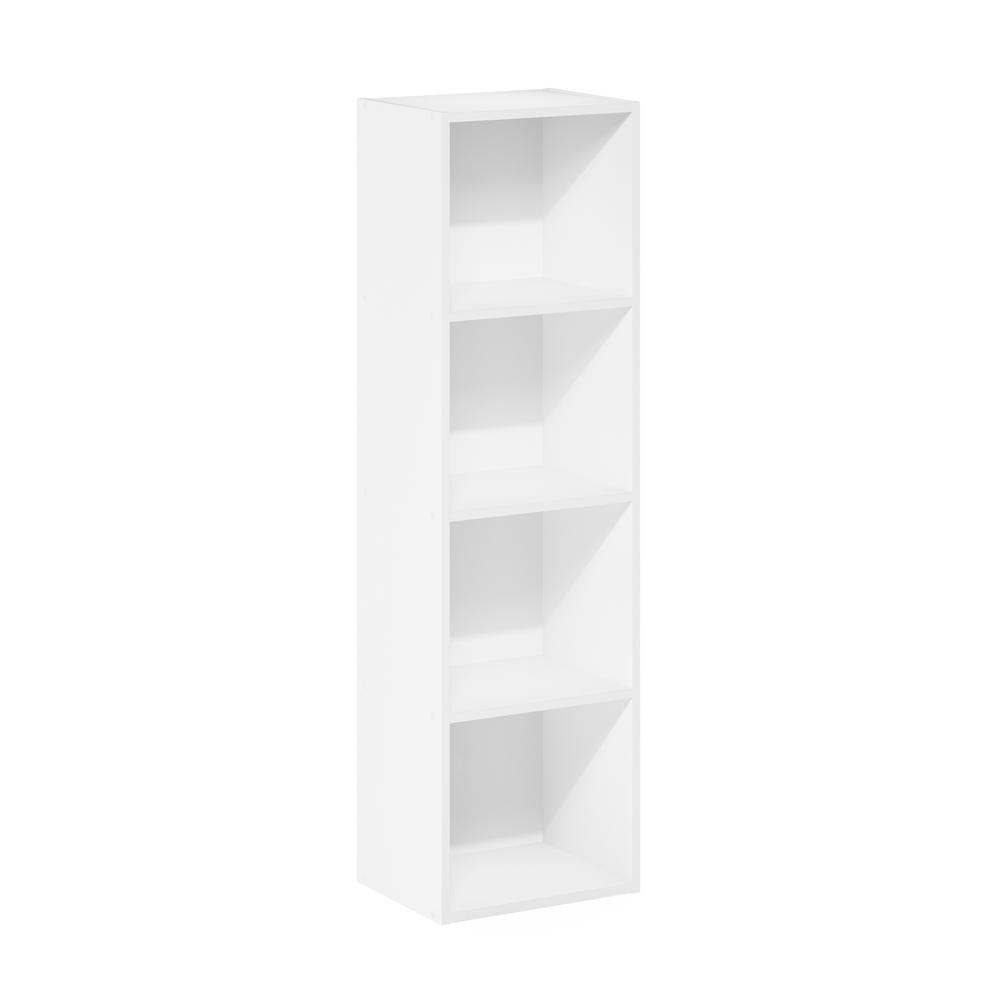 Furinno Pasir 5-Tier Open Shelf Bookcase, White