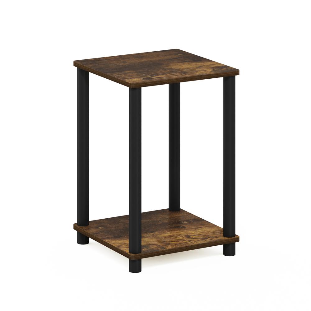 Furinno Turn-N-Tube Haydn End Table, Amber Pine/Black